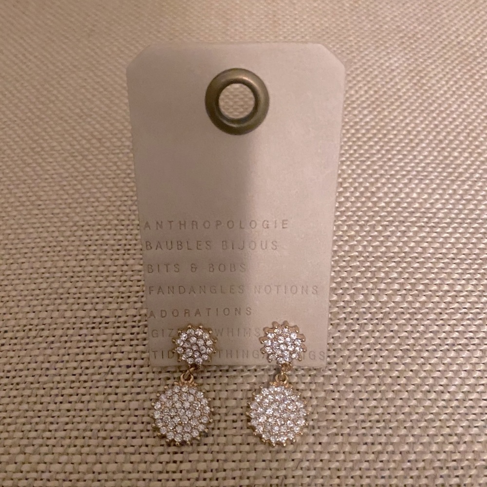 Anthropologie crystal drop earrings